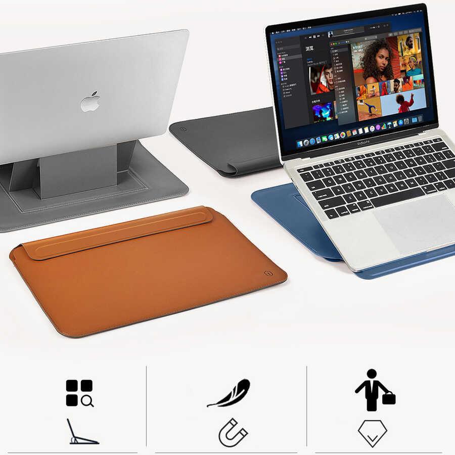 Wiwu Skin Pro Slim Stand Sleeve For Macbook Pro 16 - Gray - Tashqila Wiwu Skin Pro Slim Stand Sleeve For Macbook Pro 16 - Gray - Tashqila